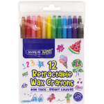 Marlin Kids retractable wax crayons 12's  